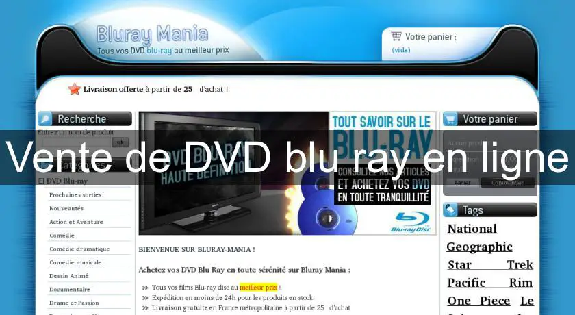 Vente de DVD blu ray en ligne