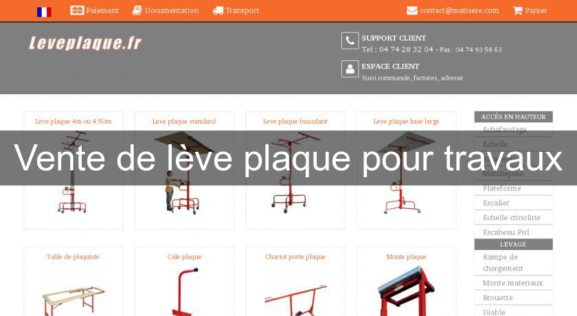 Vente de lève plaque pour travaux Vente de lève plaque pour travaux