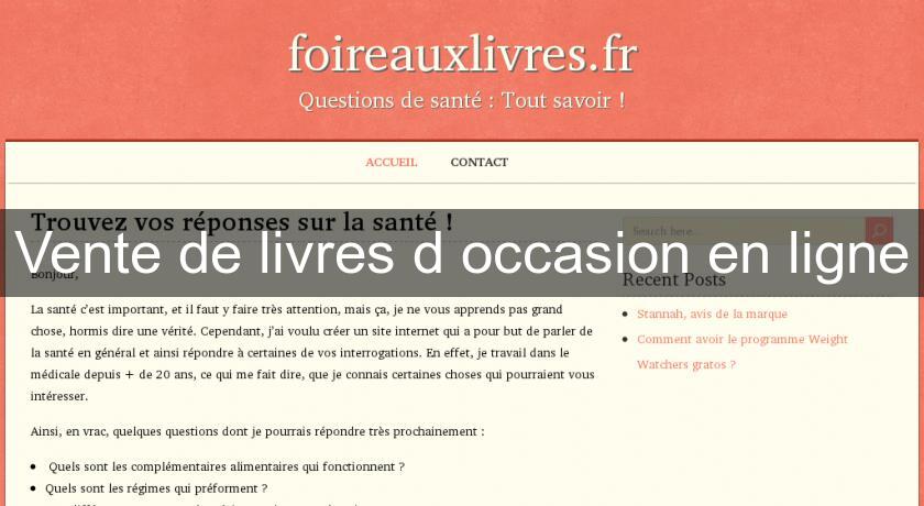 Vente de livres d'occasion en ligne