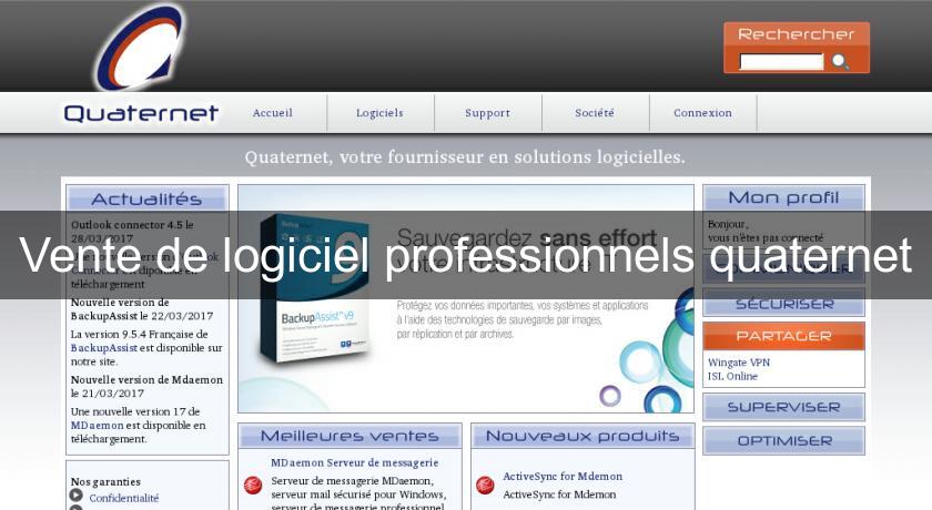 Vente de logiciel professionnels quaternet