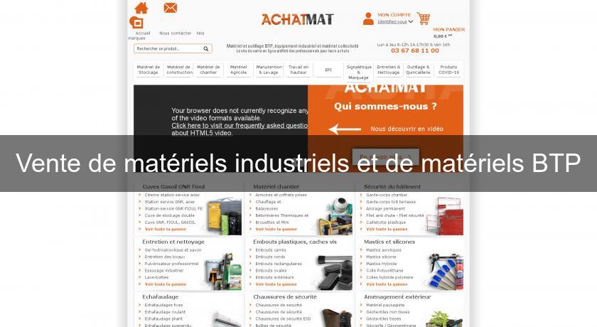 Vente de matériels industriels et de matériels BTP Vente de matériels industriels et de matériels BTP