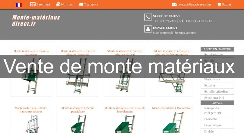 Vente de monte matériaux 