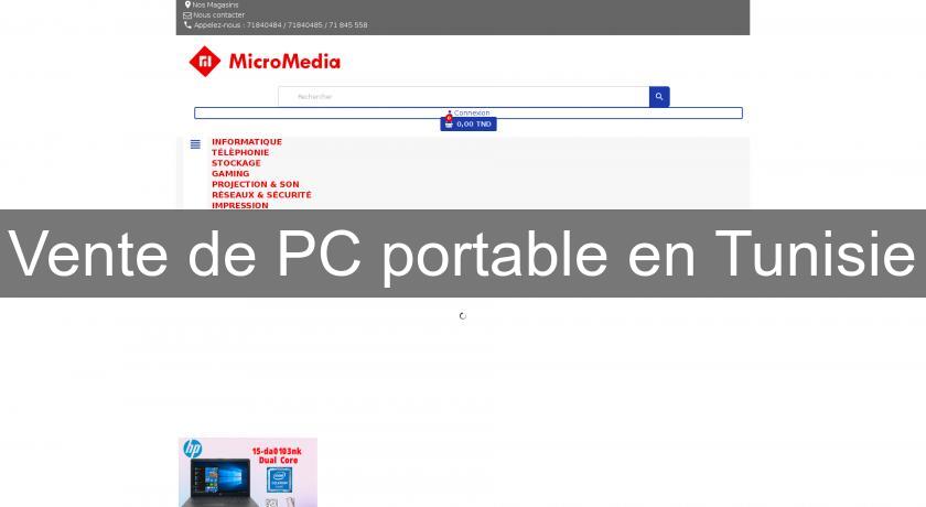 Vente de PC portable en Tunisie