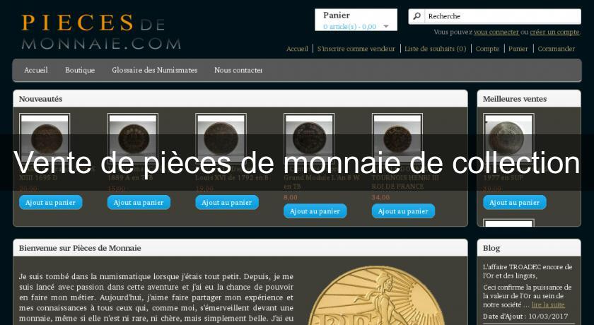 Vente de pièces de monnaie de collection