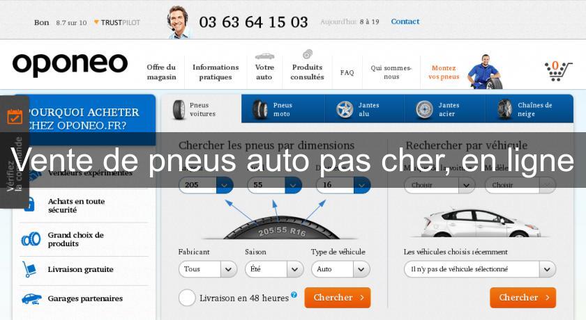 Vente de pneus auto pas cher, en ligne