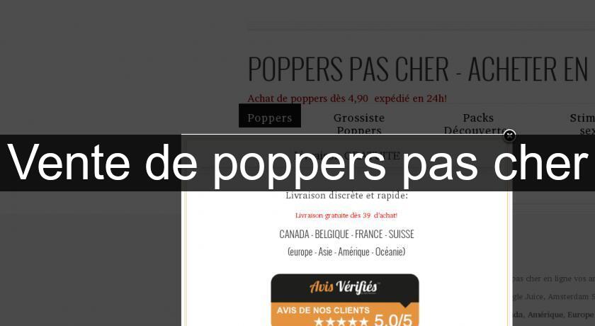 Vente de poppers pas cher