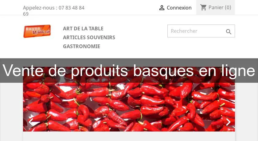 Vente de produits basques en ligne