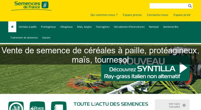 Vente de semence de céréales à paille, protéagineux, maïs, tournesol Vente de semence de céréales à paille, protéagineux, maïs, tournesol
