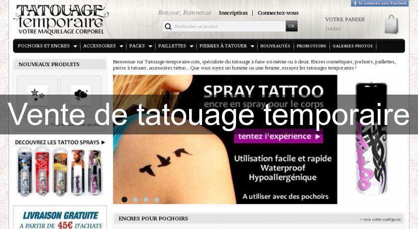 Vente de tatouage temporaire Vente de tatouage temporaire