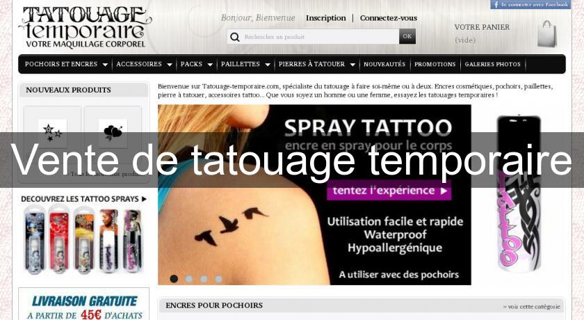 Vente de tatouage temporaire