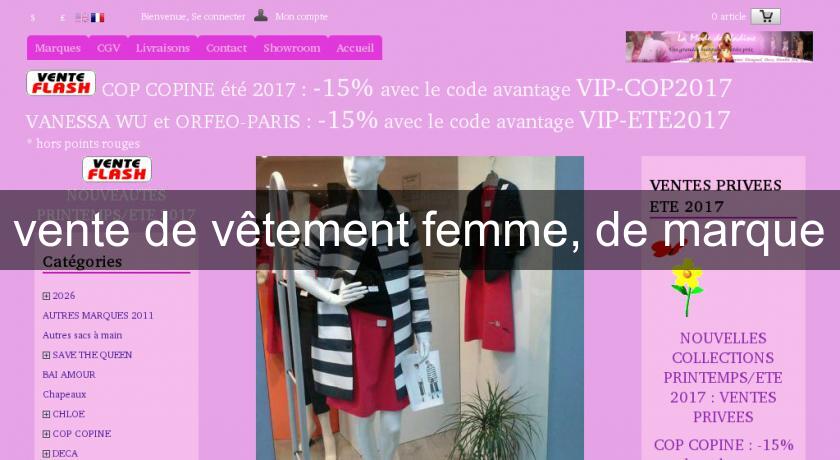 Vente des vêtement Femme