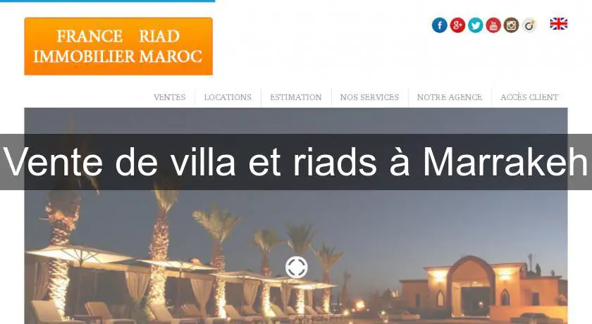 Vente de villa et riads à Marrakeh