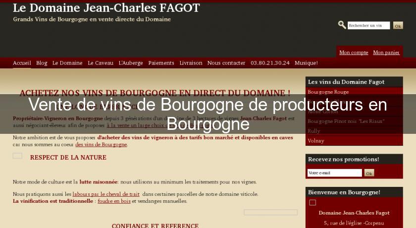 Vente de vins de Bourgogne de producteurs en Bourgogne Vente de vins de Bourgogne de producteurs en Bourgogne