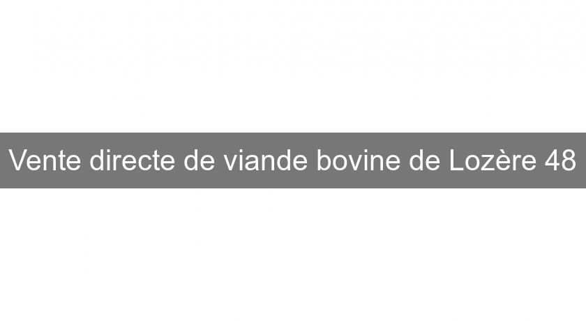 Vente directe de viande bovine de Lozère 48