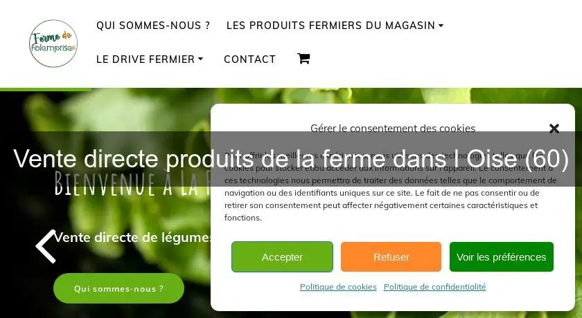 Vente directe produits de la ferme dans l'Oise (60)