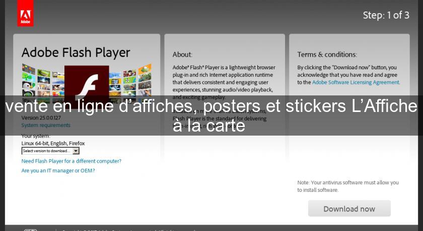 vente en ligne d’affiches, posters et stickers L’Affiche à la carte 