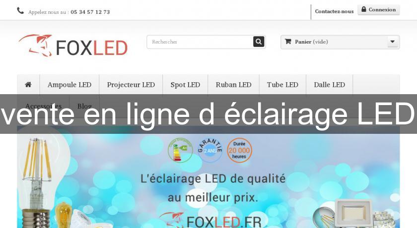 vente en ligne d'éclairage LED