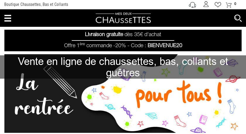 Vente en ligne de chaussettes, bas, collants et guêtres