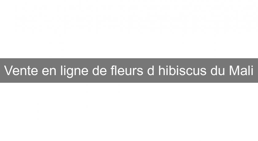 Vente en ligne de fleurs d'hibiscus du Mali Vente en ligne de fleurs d'hibiscus du Mali
