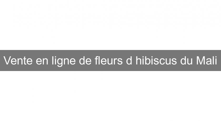 Vente en ligne de fleurs d'hibiscus du Mali