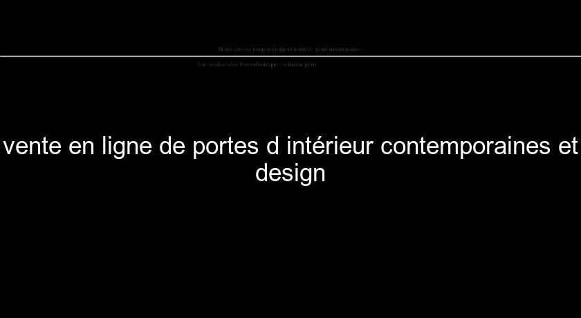 vente en ligne de portes d'intérieur contemporaines et design