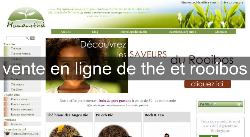 vente en ligne de thé et rooibos