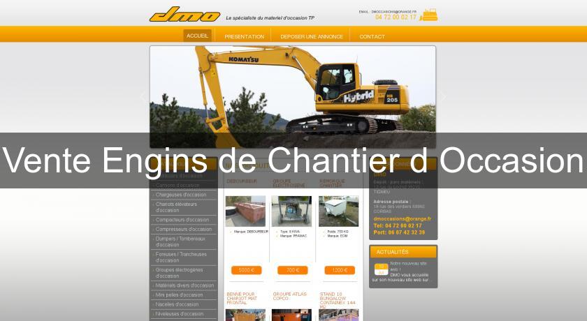 Vente Engins de Chantier d'Occasion