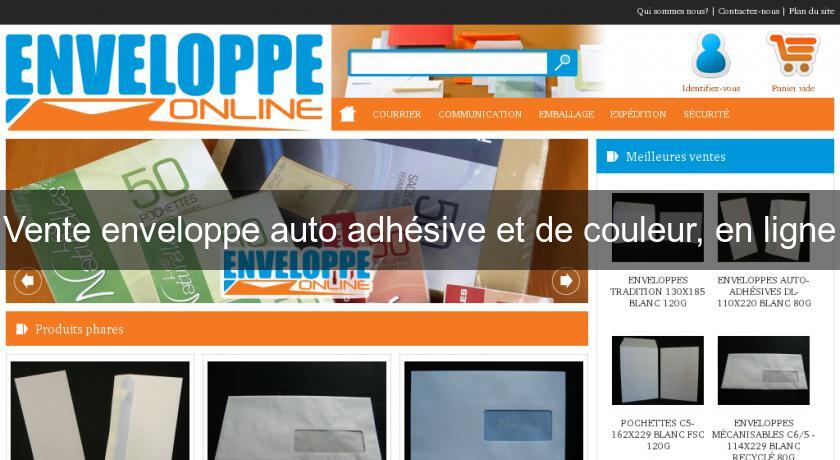 Vente enveloppe auto adhésive et de couleur, en ligne