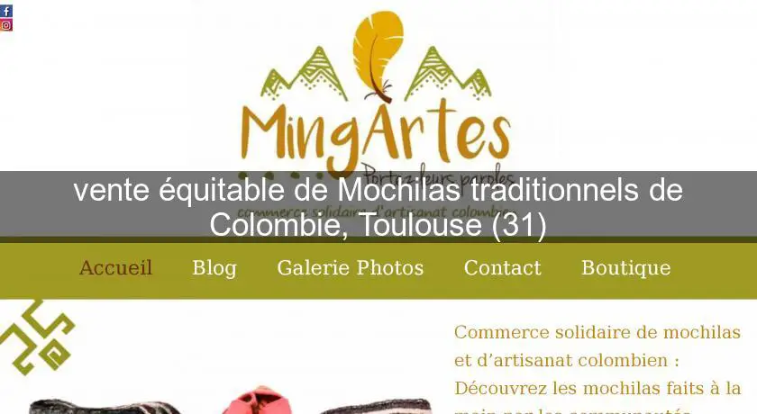 vente équitable de Mochilas traditionnels de Colombie, Toulouse (31)
