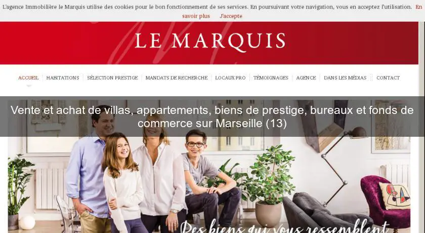 Vente et achat de villas, appartements, biens de prestige, bureaux et fonds de commerce sur Marseille (13)