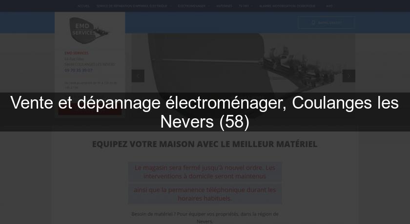 Vente et dépannage électroménager, Coulanges les Nevers (58)