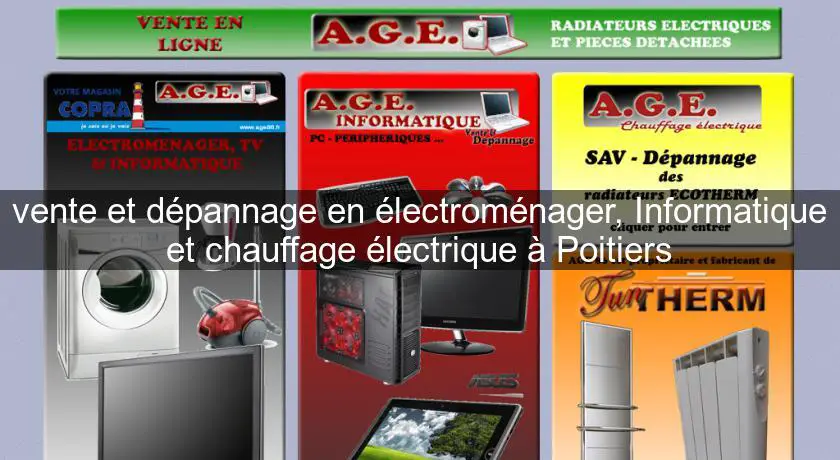 vente et dépannage en électroménager, Informatique et chauffage électrique à Poitiers