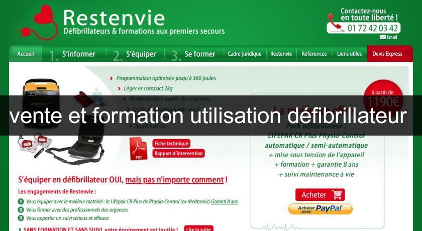 vente et formation utilisation défibrillateur 