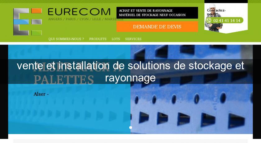 vente et installation de solutions de stockage et rayonnage