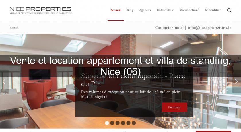 Vente et location appartement et villa de standing, Nice (06) Vente et location appartement et villa de standing, Nice (06)