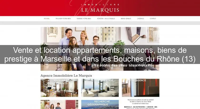 Vente et location appartements, maisons, biens de prestige à Marseille et dans les Bouches du Rhône (13)