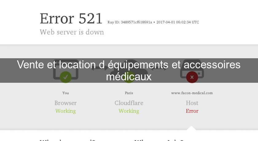 Vente et location d'équipements et accessoires médicaux