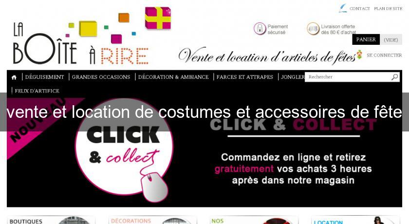 vente et location de costumes et accessoires de fête