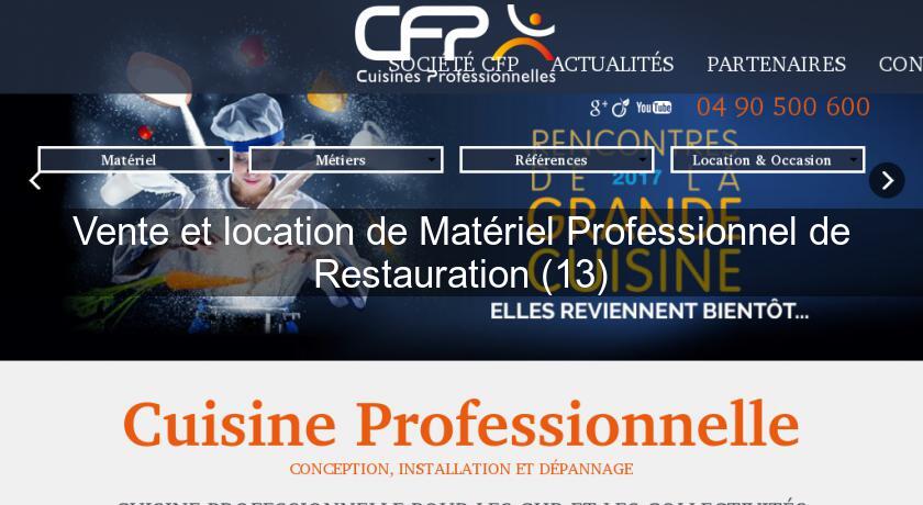 Vente et location de Matériel Professionnel de Restauration (13) Vente et location de Matériel Professionnel de Restauration (13)