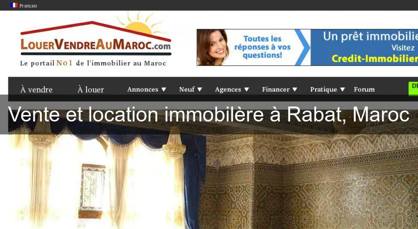 Vente et location immobilère à Rabat, Maroc