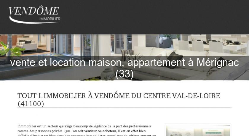 vente et location maison, appartement à Mérignac (33)