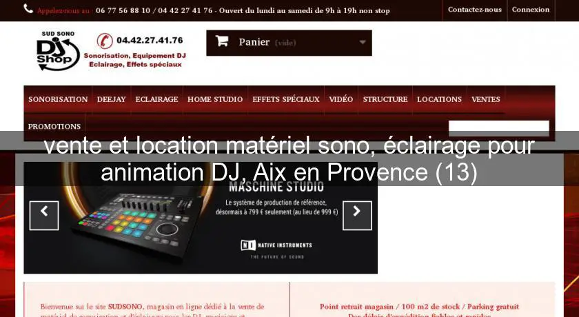 vente et location matériel sono, éclairage pour animation DJ, Aix en Provence (13)