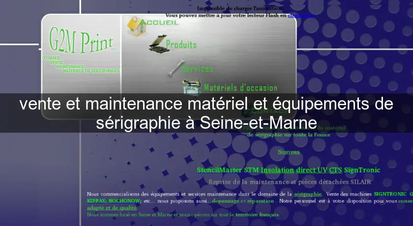 vente et maintenance matériel et équipements de sérigraphie à Seine-et-Marne