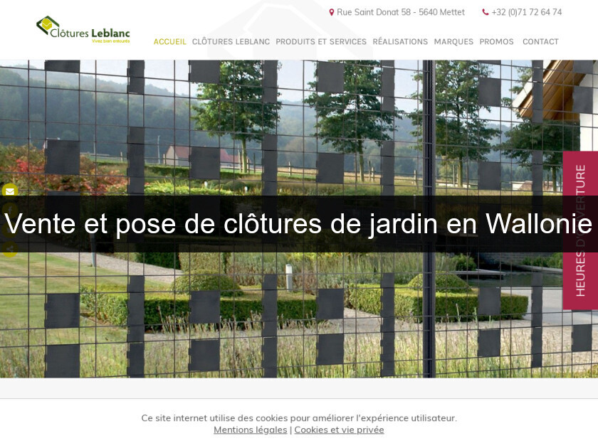 Vente et pose de clôtures de jardin en Wallonie Vente et pose de clôtures de jardin en Wallonie