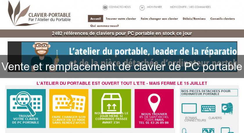 Vente et remplacement de clavier de PC portable