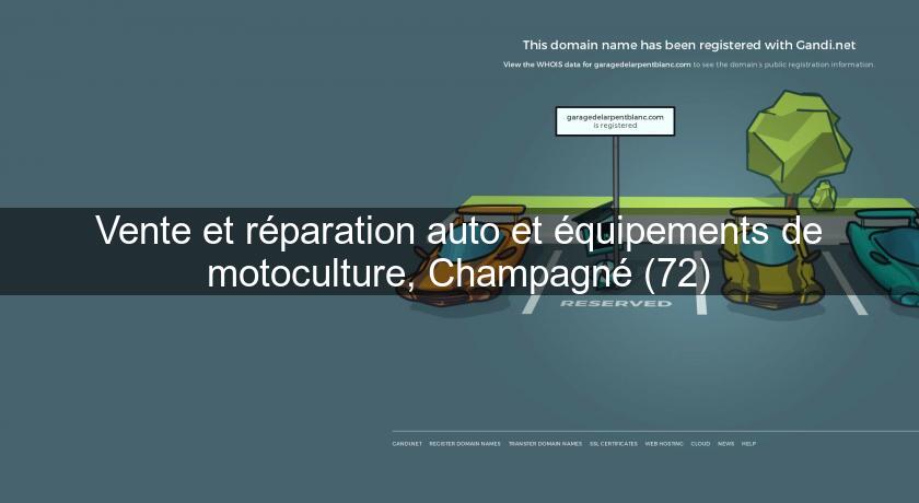 Vente et réparation auto et équipements de motoculture, Champagné (72)