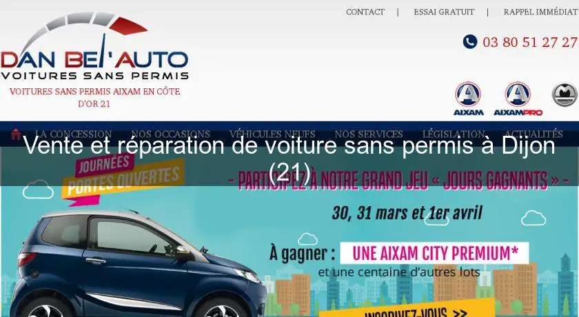 Vente et réparation de voiture sans permis à Dijon (21)