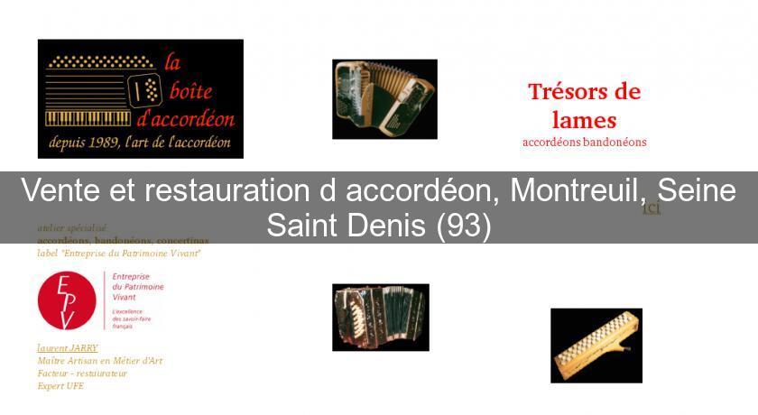 Vente et restauration d'accordéon, Montreuil, Seine Saint Denis (93)