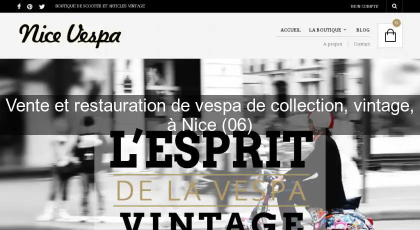 Vente et restauration de vespa de collection, vintage, à Nice (06)