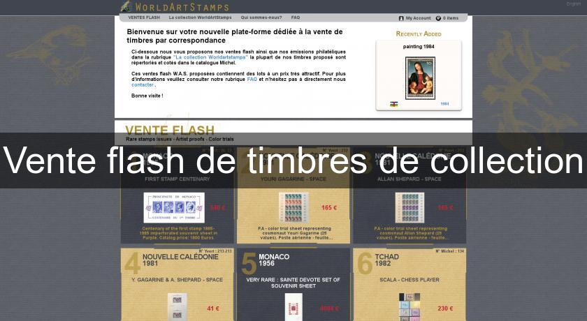 Vente flash de timbres de collection